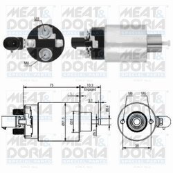 Elektromagnetický spínač pre štartér MEAT & DORIA 46172