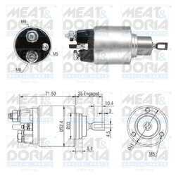 Elektromagnetický spínač pre štartér MEAT & DORIA 46308