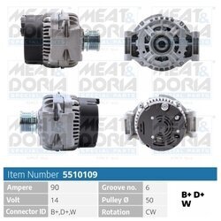 Alternátor MEAT & DORIA 5510109