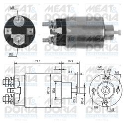 Elektromagnetický spínač pre štartér MEAT & DORIA 46095