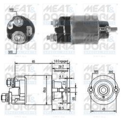 Elektromagnetický spínač pre štartér MEAT & DORIA 46097