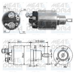 Elektromagnetický spínač pre štartér MEAT & DORIA 46107