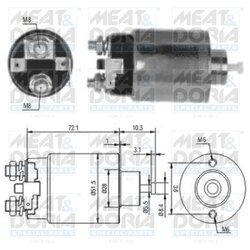 Elektromagnetický spínač pre štartér MEAT & DORIA 46179