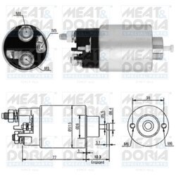 Elektromagnetický spínač pre štartér MEAT & DORIA 46014