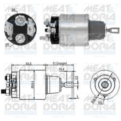 Elektromagnetický spínač pre štartér MEAT & DORIA 46146