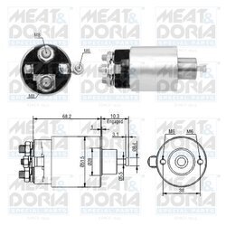 Elektromagnetický spínač pre štartér MEAT & DORIA 46280