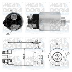 Elektromagnetický spínač pre štartér MEAT & DORIA 46156