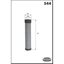 Filter sekundárneho vzduchu MECAFILTER FA3484 - obr. 1