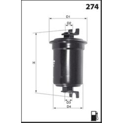 Palivový filter MECAFILTER ELE3590 - obr. 1