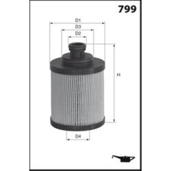 Olejový filter MECAFILTER ELH4522 - obr. 1