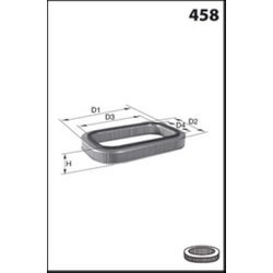 Vzduchový filter MECAFILTER EL3556 - obr. 1