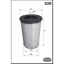 Vzduchový filter MECAFILTER FA3140 - obr. 1