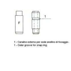 Vodítko ventilu METELLI 01-2125