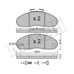 Sada brzdových platničiek kotúčovej brzdy METELLI 22-0111-1
