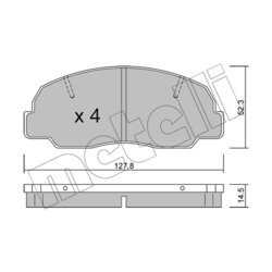 Sada brzdových platničiek kotúčovej brzdy METELLI 22-0239-0