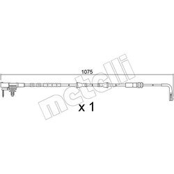 Výstražný kontakt opotrebenia brzdového obloženia METELLI SU.390