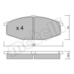 Sada brzdových platničiek kotúčovej brzdy METELLI 22-0490-0