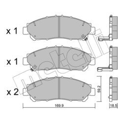 Sada brzdových platničiek kotúčovej brzdy METELLI 22-1291-0