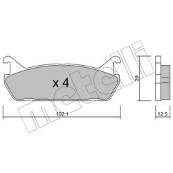 Sada brzdových platničiek kotúčovej brzdy METELLI 22-0390-0