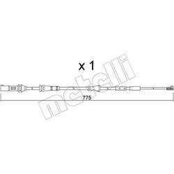 Výstražný kontakt opotrebenia brzdového obloženia METELLI SU.361