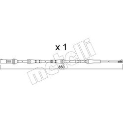 Výstražný kontakt opotrebenia brzdového obloženia METELLI SU.374