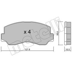 Sada brzdových platničiek kotúčovej brzdy METELLI 22-0112-0