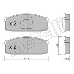 Sada brzdových platničiek kotúčovej brzdy METELLI 22-0245-1