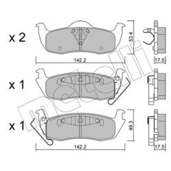Sada brzdových platničiek kotúčovej brzdy METELLI 22-0720-0 - obr. 1