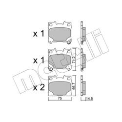 Sada brzdových platničiek kotúčovej brzdy METELLI 22-1289-0
