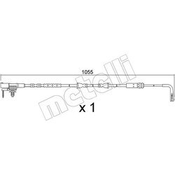 Výstražný kontakt opotrebenia brzdového obloženia METELLI SU.391