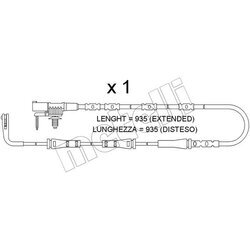 Výstražný kontakt opotrebenia brzdového obloženia METELLI SU.392