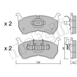 Sada brzdových platničiek kotúčovej brzdy METELLI 22-0231-0