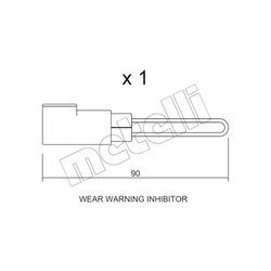 Výstražný kontakt opotrebenia brzdového obloženia METELLI SU.258