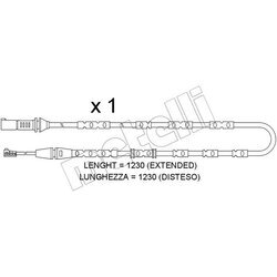 Výstražný kontakt opotrebenia brzdového obloženia METELLI SU.371
