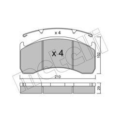 Sada brzdových platničiek kotúčovej brzdy METELLI 22-0592-0
