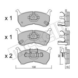 Sada brzdových platničiek kotúčovej brzdy METELLI 22-0231-1