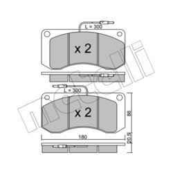 Sada brzdových platničiek kotúčovej brzdy METELLI 22-0272-0