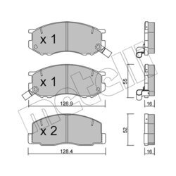Sada brzdových platničiek kotúčovej brzdy METELLI 22-0455-0