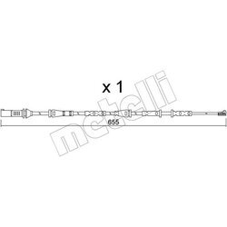 Výstražný kontakt opotrebenia brzdového obloženia METELLI SU.378
