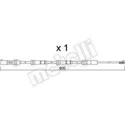Výstražný kontakt opotrebenia brzdového obloženia METELLI SU.379