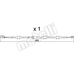 Výstražný kontakt opotrebenia brzdového obloženia METELLI SU.381