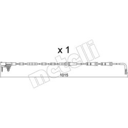 Výstražný kontakt opotrebenia brzdového obloženia METELLI SU.357