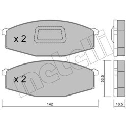 Sada brzdových platničiek kotúčovej brzdy METELLI 22-0110-1