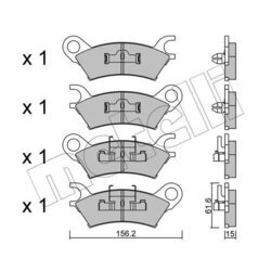 Sada brzdových platničiek kotúčovej brzdy METELLI 22-0469-0
