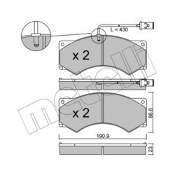 Sada brzdových platničiek kotúčovej brzdy METELLI 22-0579-2