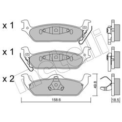 Sada brzdových platničiek kotúčovej brzdy METELLI 22-0860-0