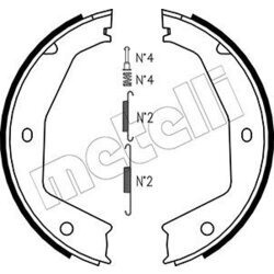 Sada brzd. čeľustí parkov. brzdy METELLI 53-0197K