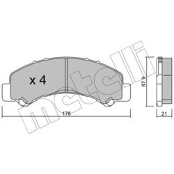 Sada brzdových platničiek kotúčovej brzdy METELLI 22-0922-0