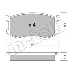 Sada brzdových platničiek kotúčovej brzdy METELLI 22-0467-0