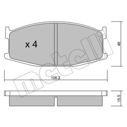 Sada brzdových platničiek kotúčovej brzdy METELLI 22-0468-0